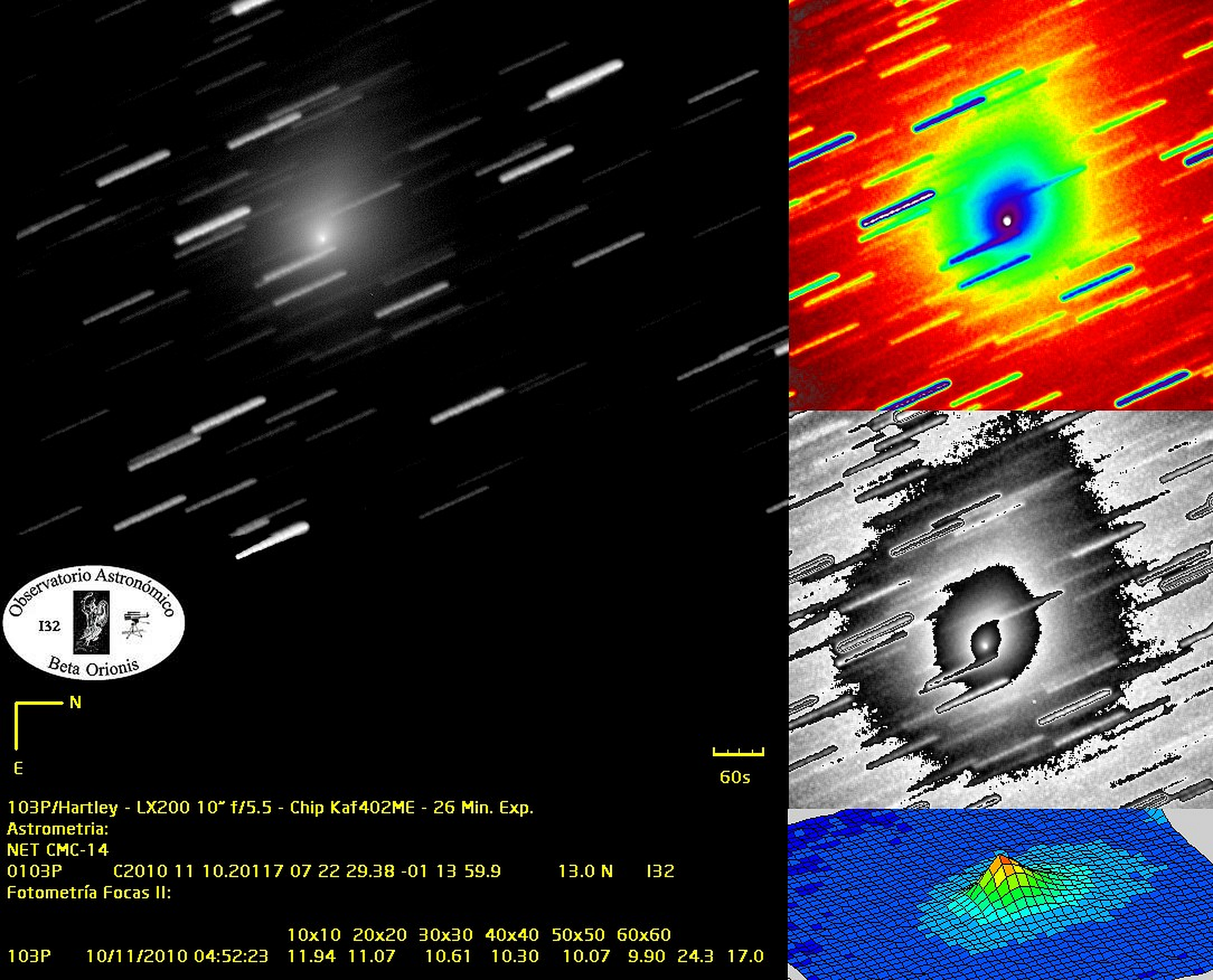 103P/Hartley 2, visible image