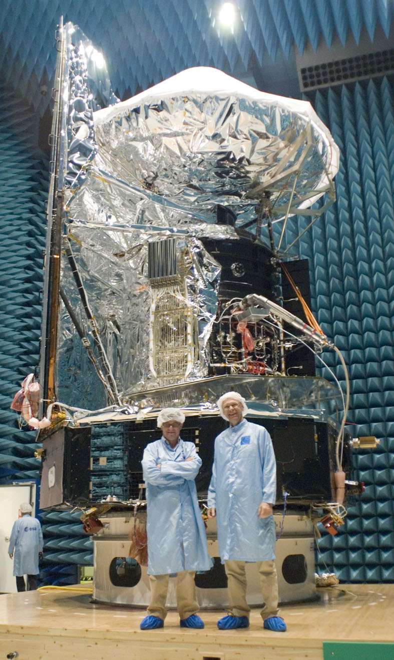 Herschel spacecraft in the EMC chamber at ESTEC Herschel spacecraft in the EMC chamber at ESTEC