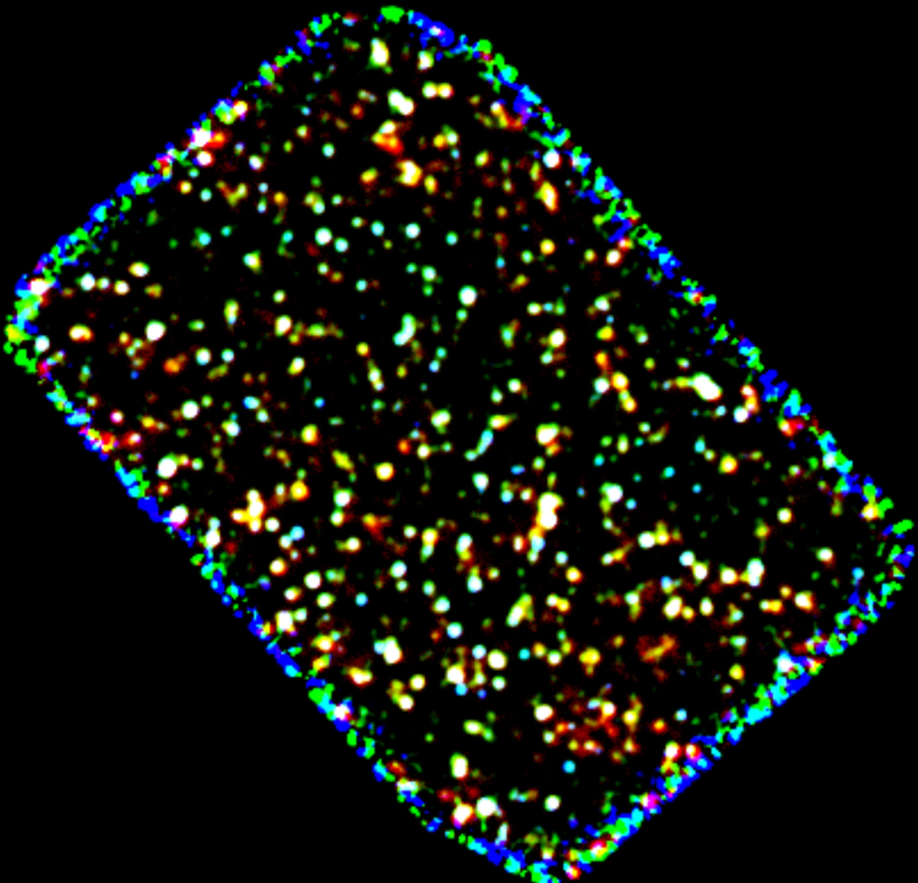 Herschel three-colour (100, 160, and 250 µm) image of GOODS-N Herschel three-colour (100, 160, and 250 µm) image of GOODS-N