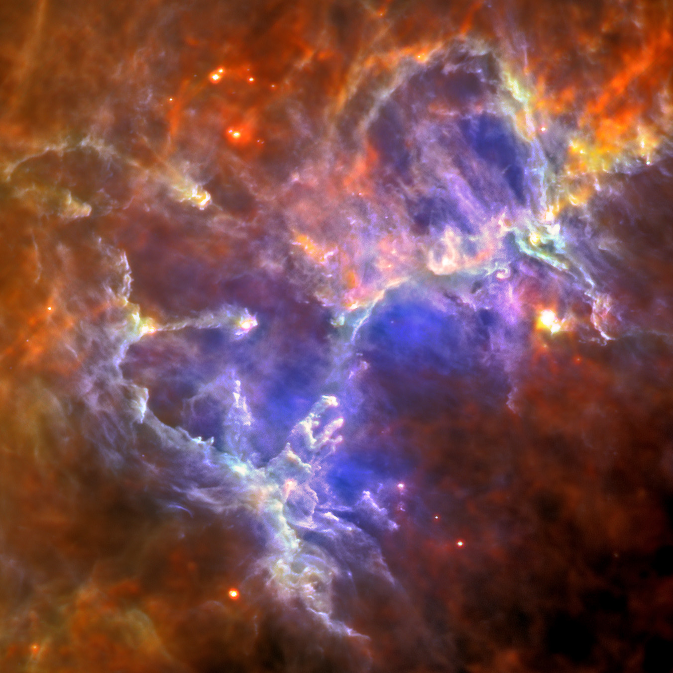 The Eagle Nebula (M16) as seen by Herschel. 
