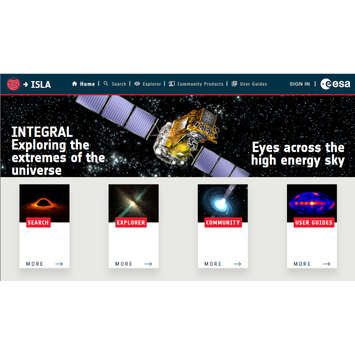 INTEGRAL Science Legacy Archive webpage