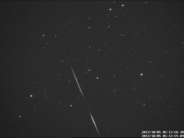 Double-peaked meteor seen from ICC7