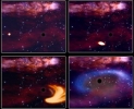 Giant black hole rips star apart